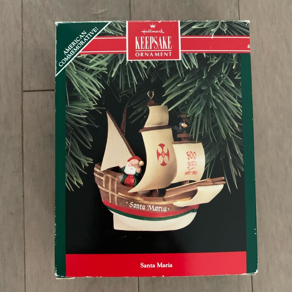 Santa Maria Hallmark Keepsake Ornament - 1992